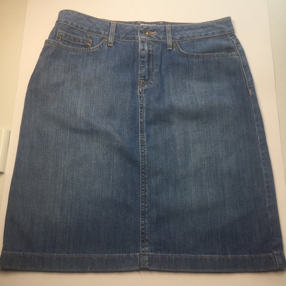 LL Bean Favorite Fit denim skirt, sz 8, NWOT - Picture 6 of 9
